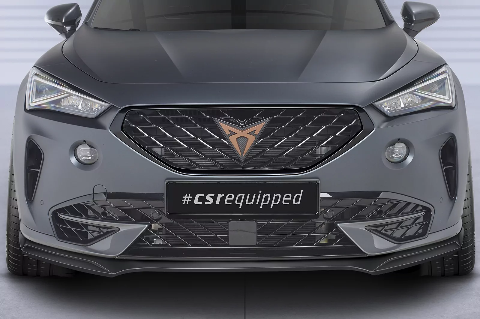 Cup-Spoilerlippe mit ABE für Cupra Formentor CSL541 Schwarz Strukturiert
