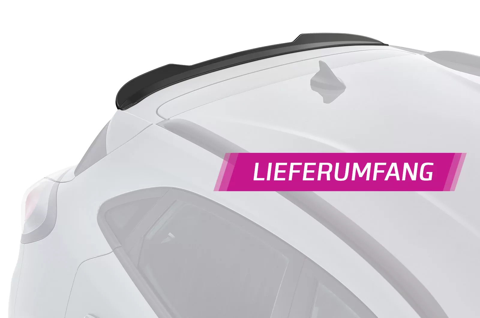 Heckflügel mit ABE für Ford Puma '20 HF816 Schwarz Strukturiert