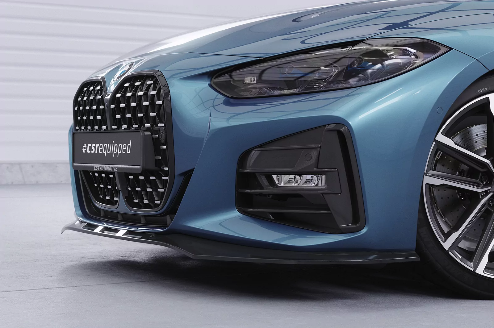 Cup-Spoilerlippe mit ABE für BMW 4er (G22/G23) M-Paket und M440 CSL524 Schwarz Strukturiert