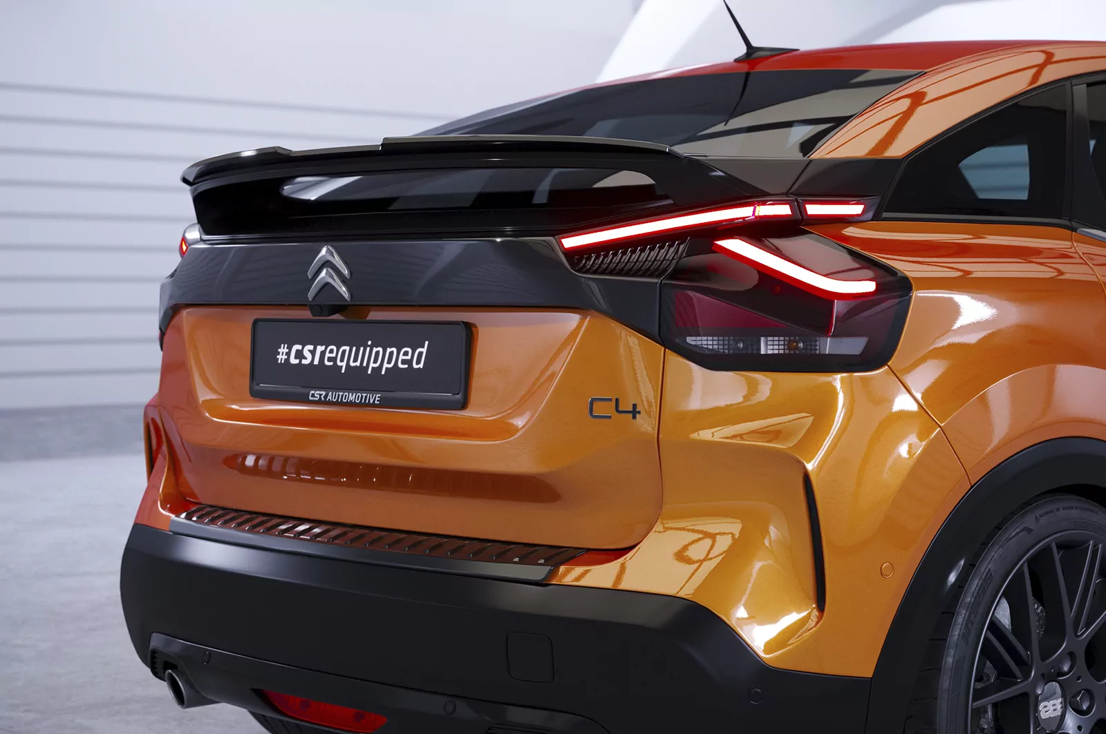 Heckflügel mit ABE für Citroen C4 (3.Gen) / e-C4 HF965 Schwarz Strukturiert