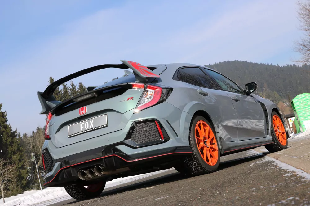 Honda Civic X Type R  Endschalldämpfer quer Ausgang rechts/links  - 100-90-100 Typ 25 mittig