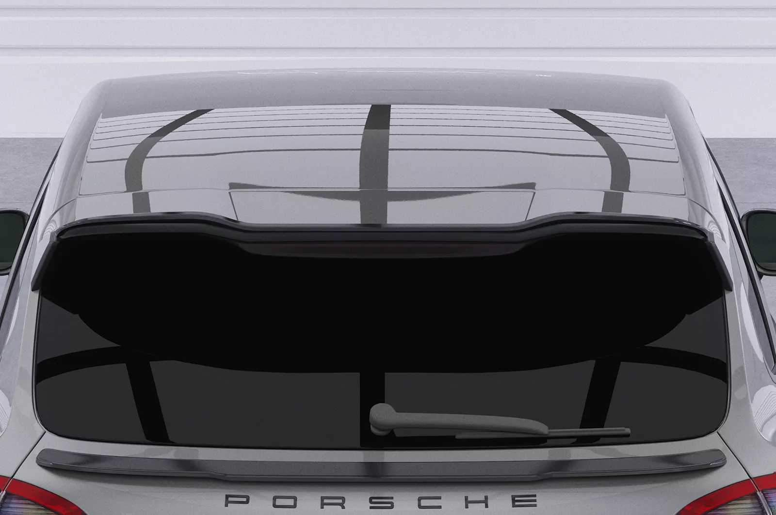 Heckflügel mit ABE für Porsche Cayenne Typ 92A HF757 Schwarz Strukturiert