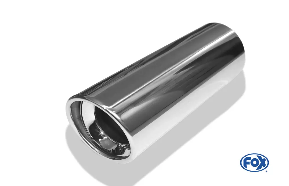 Anschweißendrohr Typ 17  Ø 100 mm / Länge: 300 mm  - rund / eingerollt / 15° abgeschrägt / mit Absorber