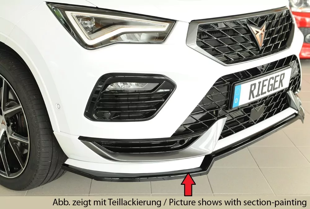 Rieger Spoilerschwert matt schwarz für Seat Ateca Cupra (5FP)  08.20- (ab Facelift)