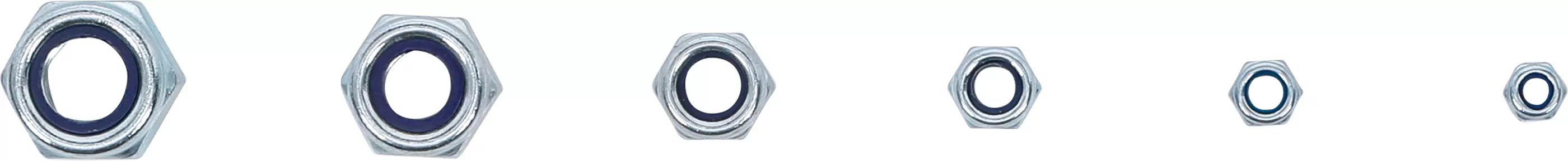 Sechskant-Muttern-Sortiment | selbstsichernd | 146-tlg.