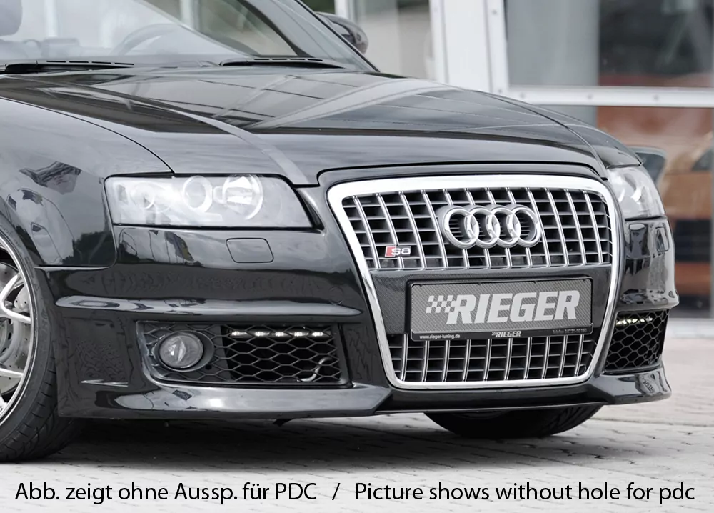 Rieger Spoilerstoßstange für Audi A4 (8H) - Cabrio 04.02-12.05 (bis Facelift) carbon optik