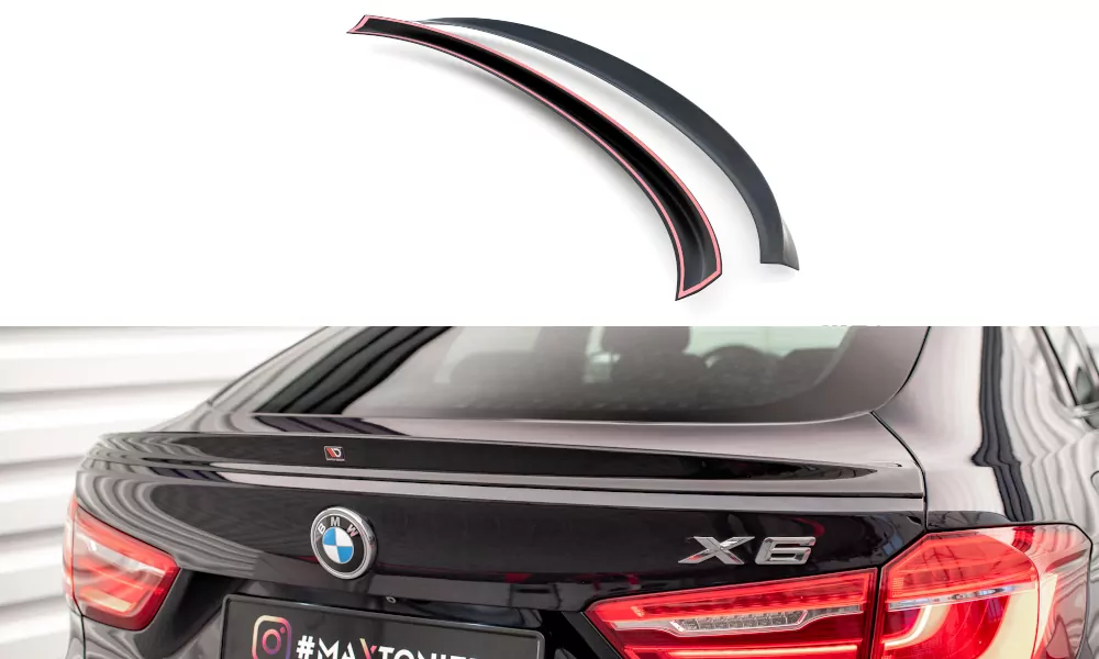 3D Spoiler CAP V.2 Für BMW X6 F16 M-Paket / X6 M F86 Schwarz Hochglanz