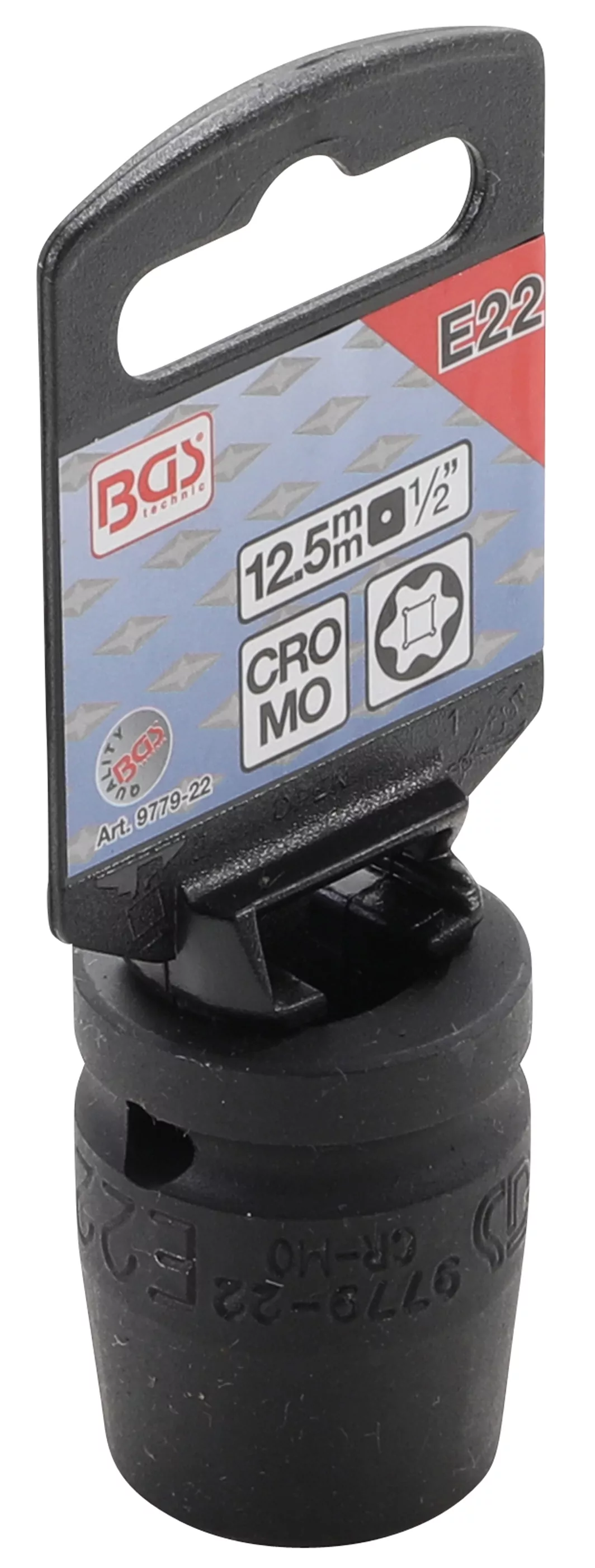 Kraft-Steckschlüssel-Einsatz E-Profil | Antrieb Innenvierkant 12,5 mm (1/2") | SW E22