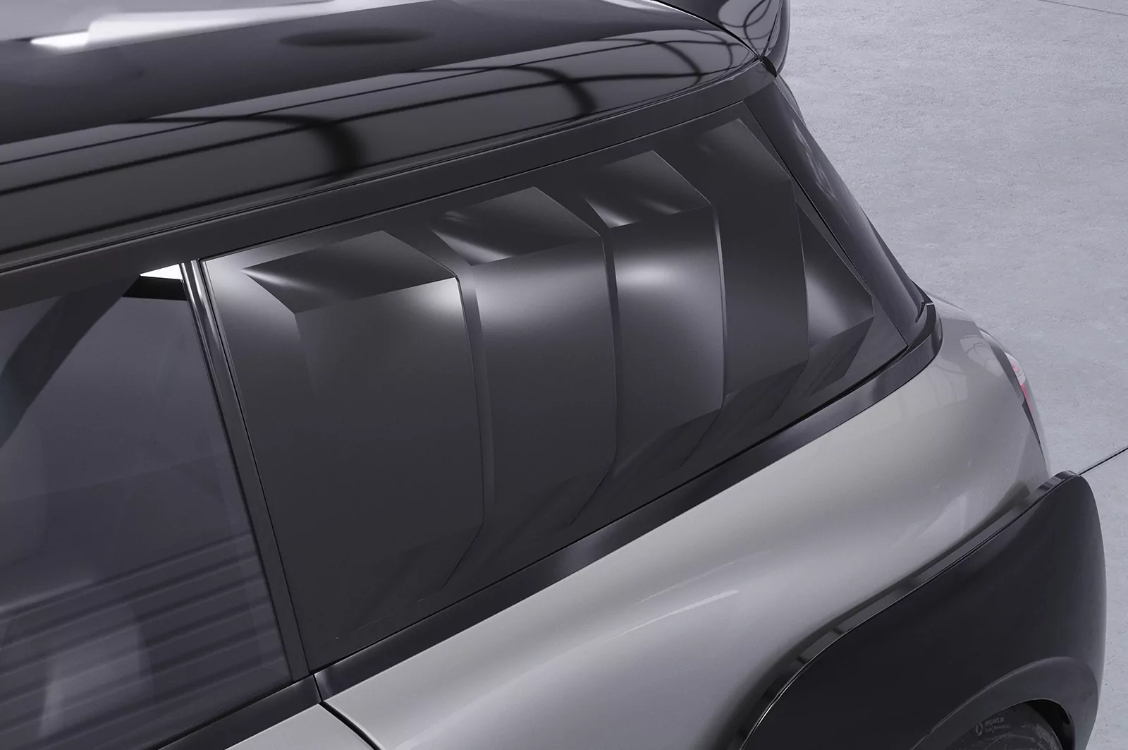 Seitenscheibenblenden für Mini F56 SSB009 Schwarz Strukturiert