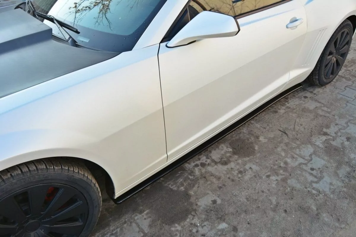 Seitenschweller Ansatz Passend Für Passend Für CHEVROLET CAMARO V SS - US, EU VERSION (vor FL) Schwarz Hochglanz Schwarz Hochglanz