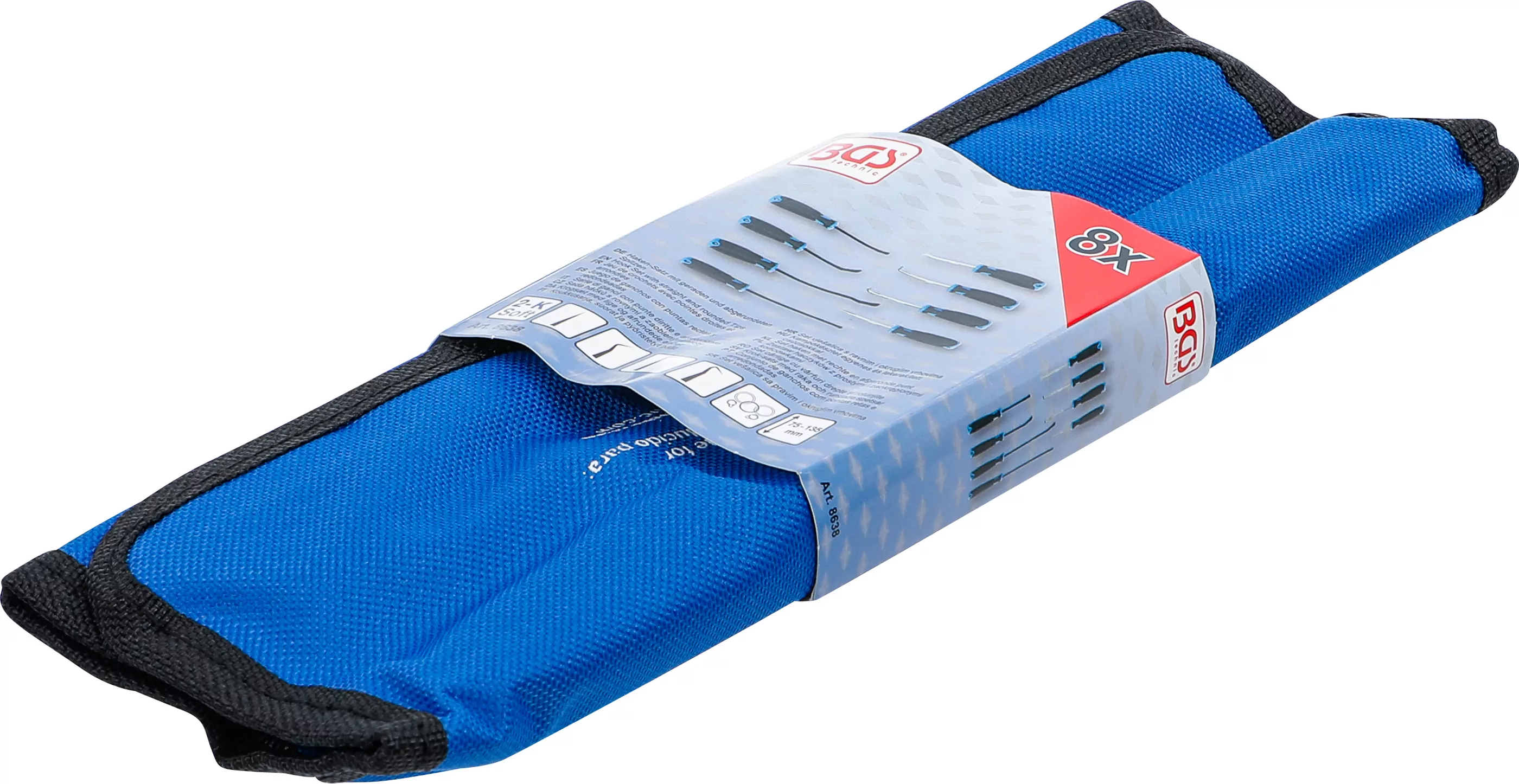 Haken-Satz mit geraden und abgerundeten Spitzen | 8-tlg.