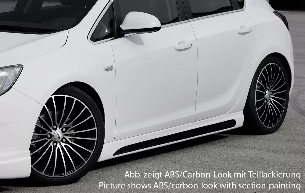 Rieger Seitenschweller rechts  carbon look für Opel Astra J Schrägheck 10.12- (ab Facelift)