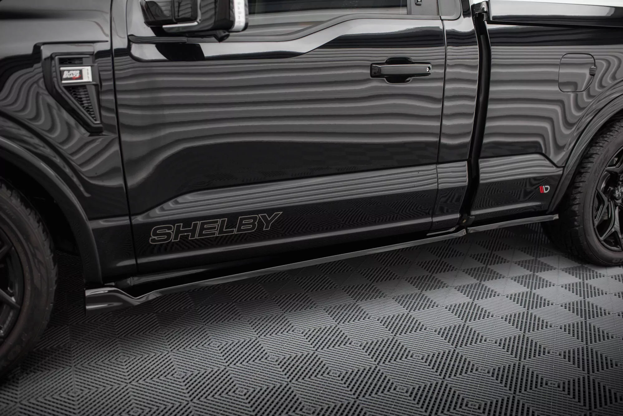 Seitenschweller Ansatz Für Shelby F150 Super Snake Schwarz Hochglanz