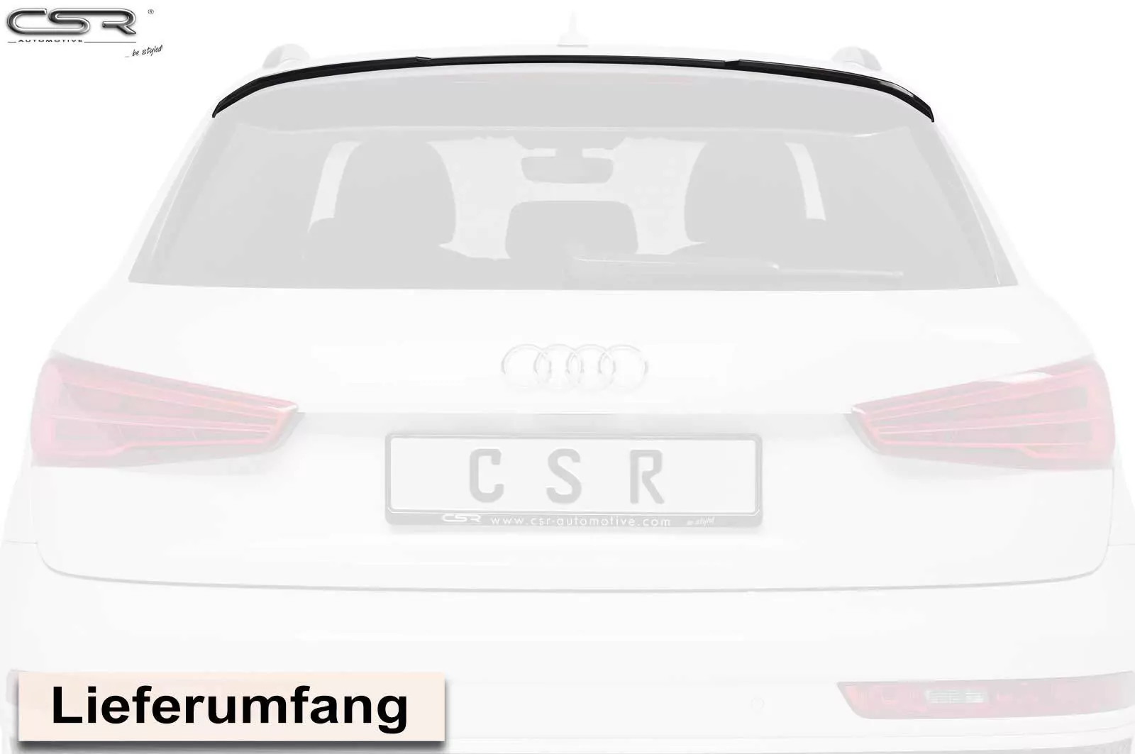 Heckflügel mit ABE für Audi Q3 (8U) HF661-M Carbon Look (matt)