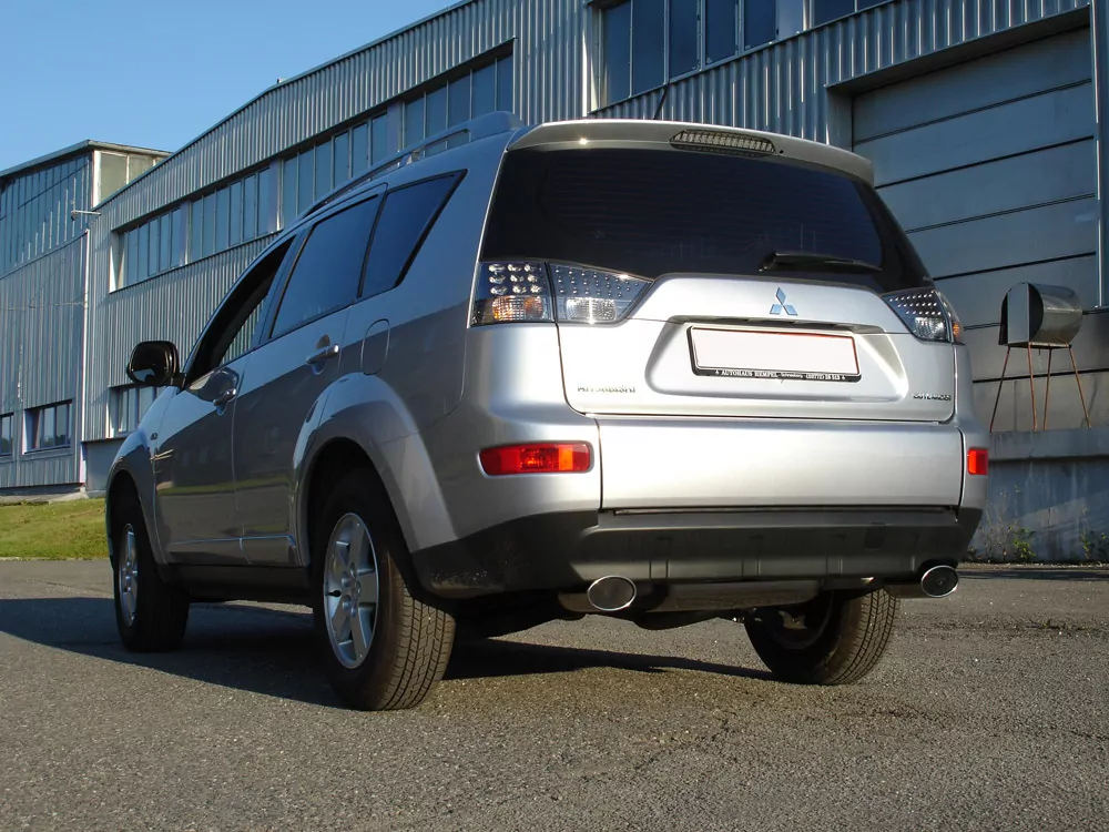 Mitsubishi Outlander CWO - Bj. ab 06`  Endschalldämpfer quer Ausgang rechts/links - 115x85 Typ 33 rechts/links