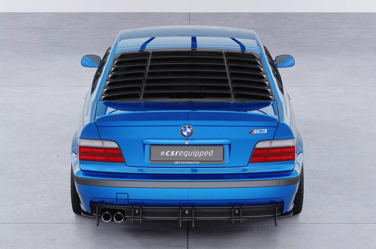 Heckscheibenblende für BMW 3er E36 Coupe HSB111 Schwarz Strukturiert