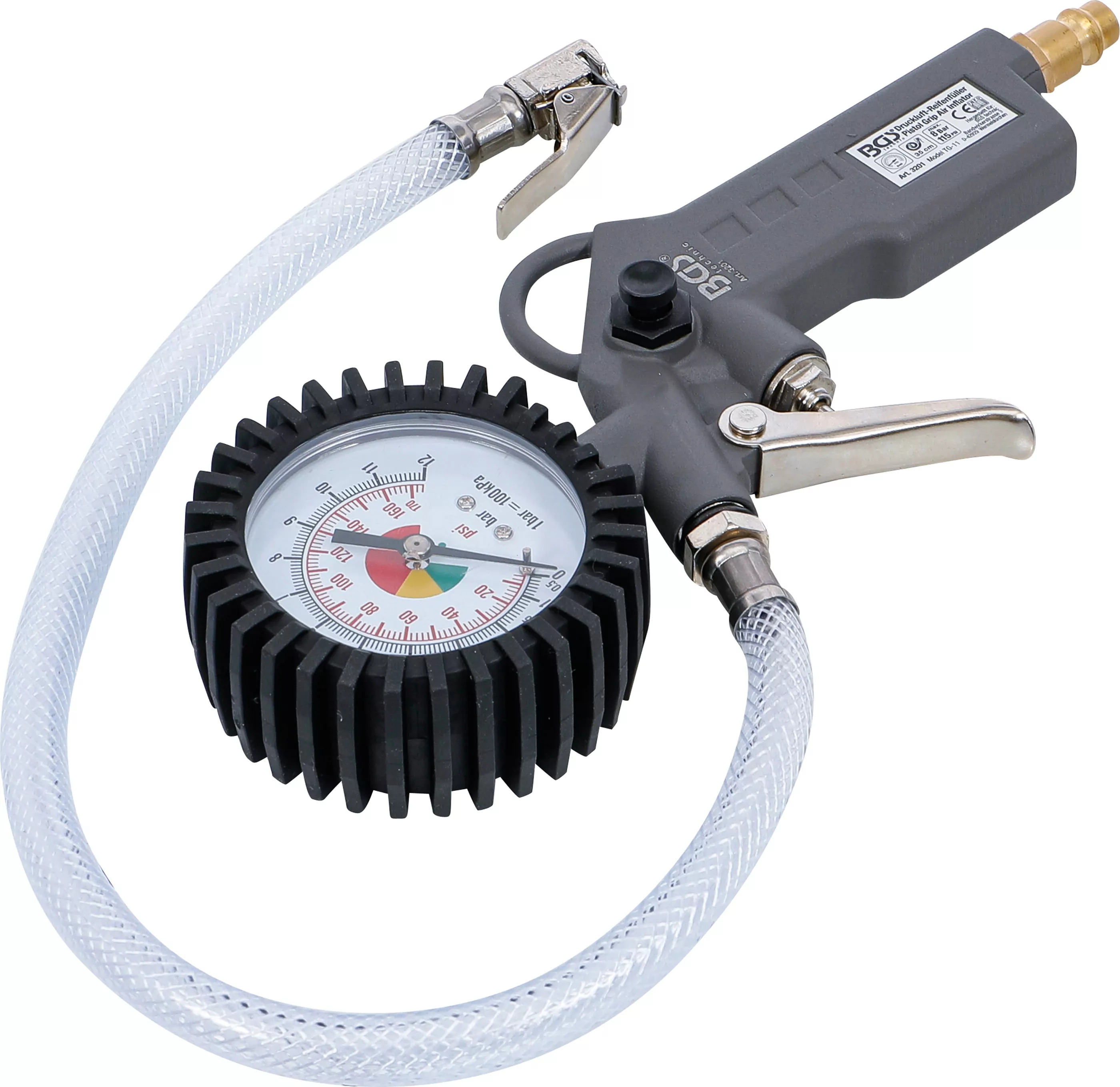 Druckluft-Reifenfüllpistole | 0 - 8 bar