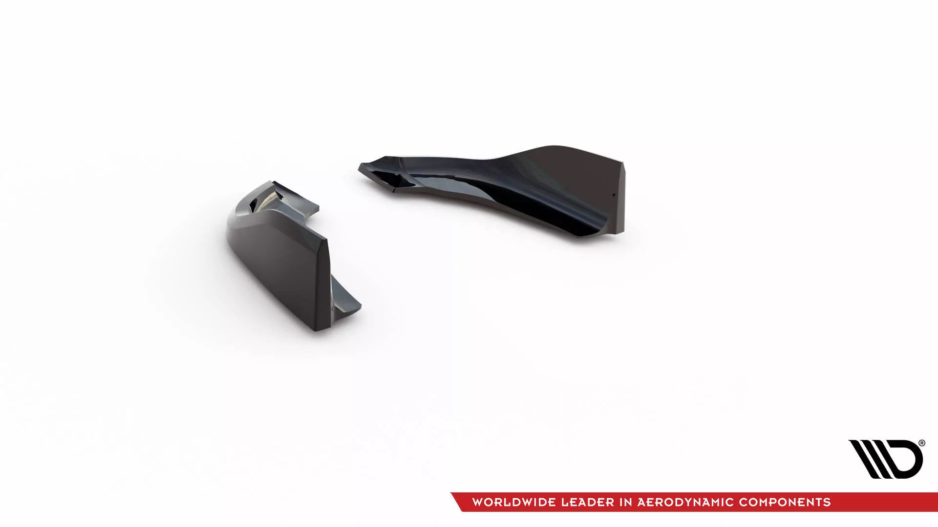Heck Ansatz Flaps Diffusor V.6 Für (FĂĽr Heckansatz V.3)  BMW 1er F40 M-Paket/ M135i Schwarz Hochglanz