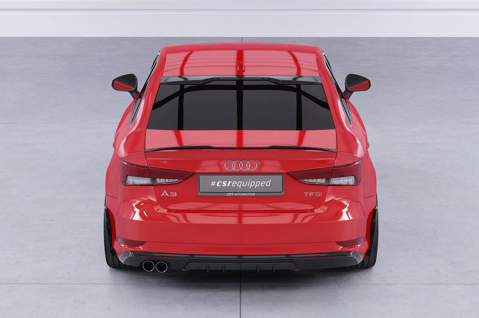 Heckflügel mit ABE für Audi A3 8V Limo/Cabrio HF900 Schwarz Strukturiert