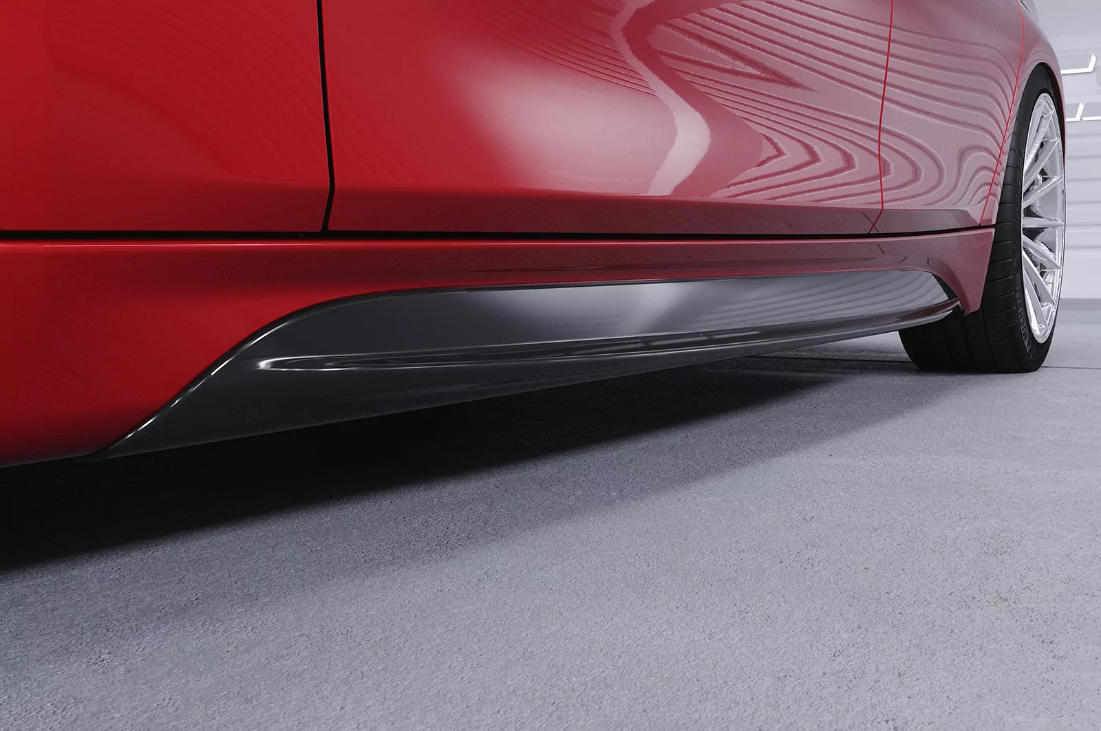 Seitenschweller für BMW 3er F30 / F31 SS595 Schwarz Strukturiert