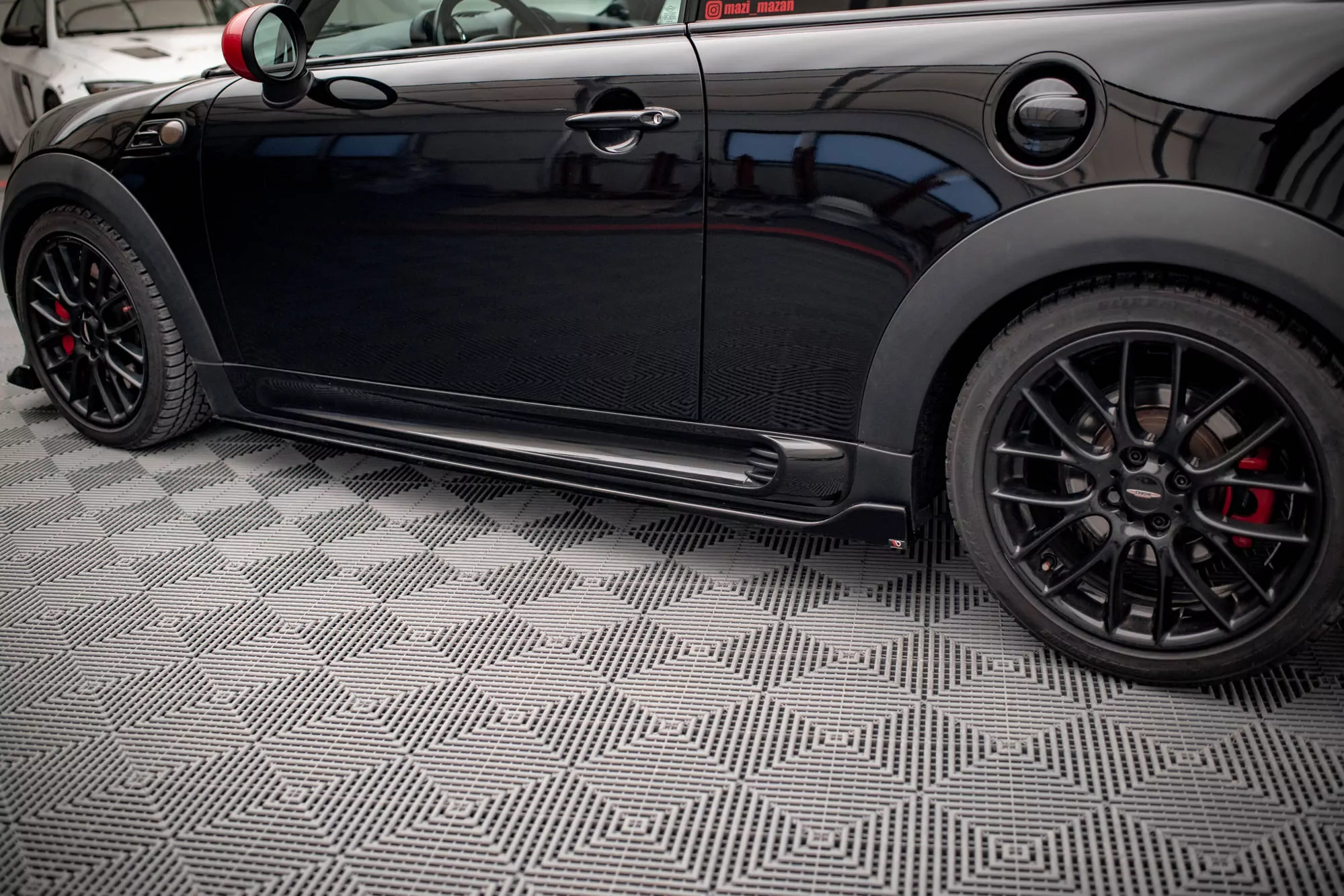 Seitenschweller Ansatz Für V.2 Für Mini Cooper John Cooper Works R56 Schwarz Hochglanz