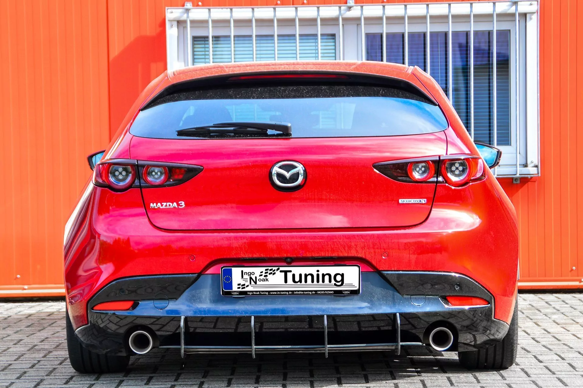 Gefräster Heckansatz aus ABS für Mazda 3 BP