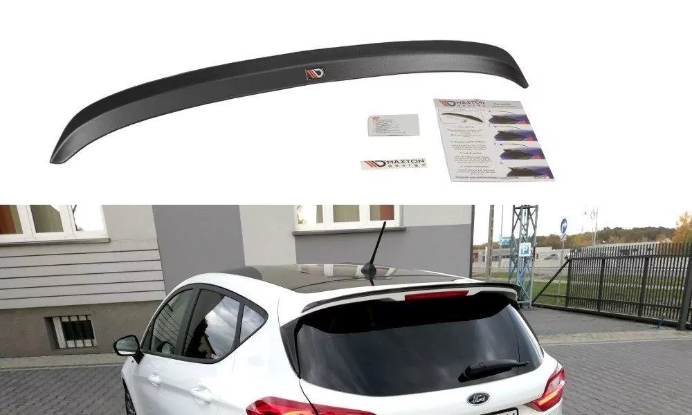 Spoiler CAP Passend Für Passend Für Ford Fiesta Mk8 Standard/ ST-Line Schwarz Hochglanz Schwarz Hochglanz