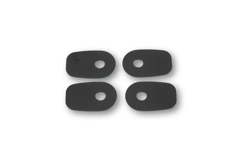 SHIN YO Indy Spacer Indicator Mounting Plates - Kawasaki Z750/,ZX10R,ER6 F/N, Black, Set