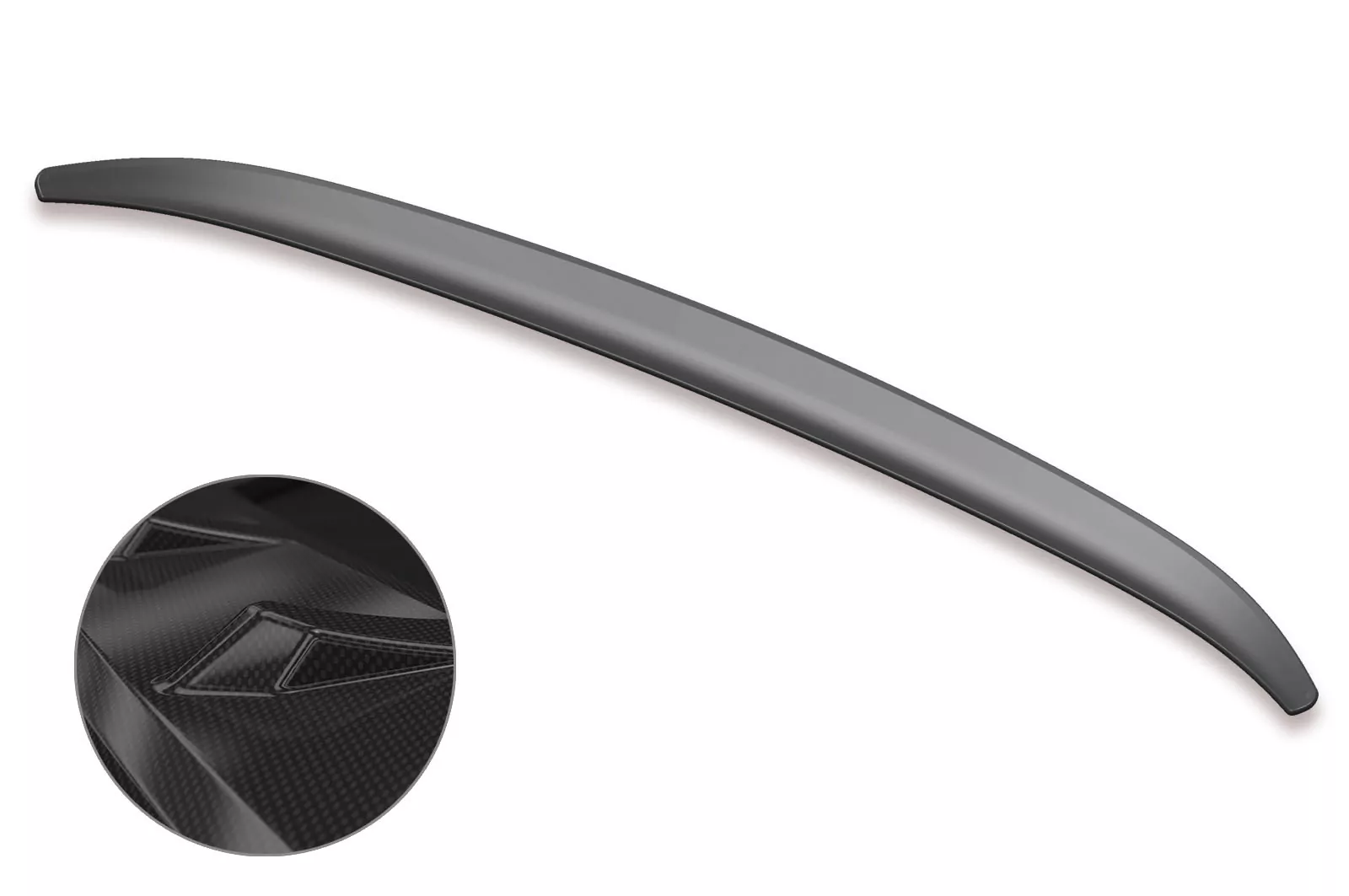 Heckflügel mit ABE für VW T-Roc (Typ A1) Cabrio HF619-C Carbon Look Hochglanz