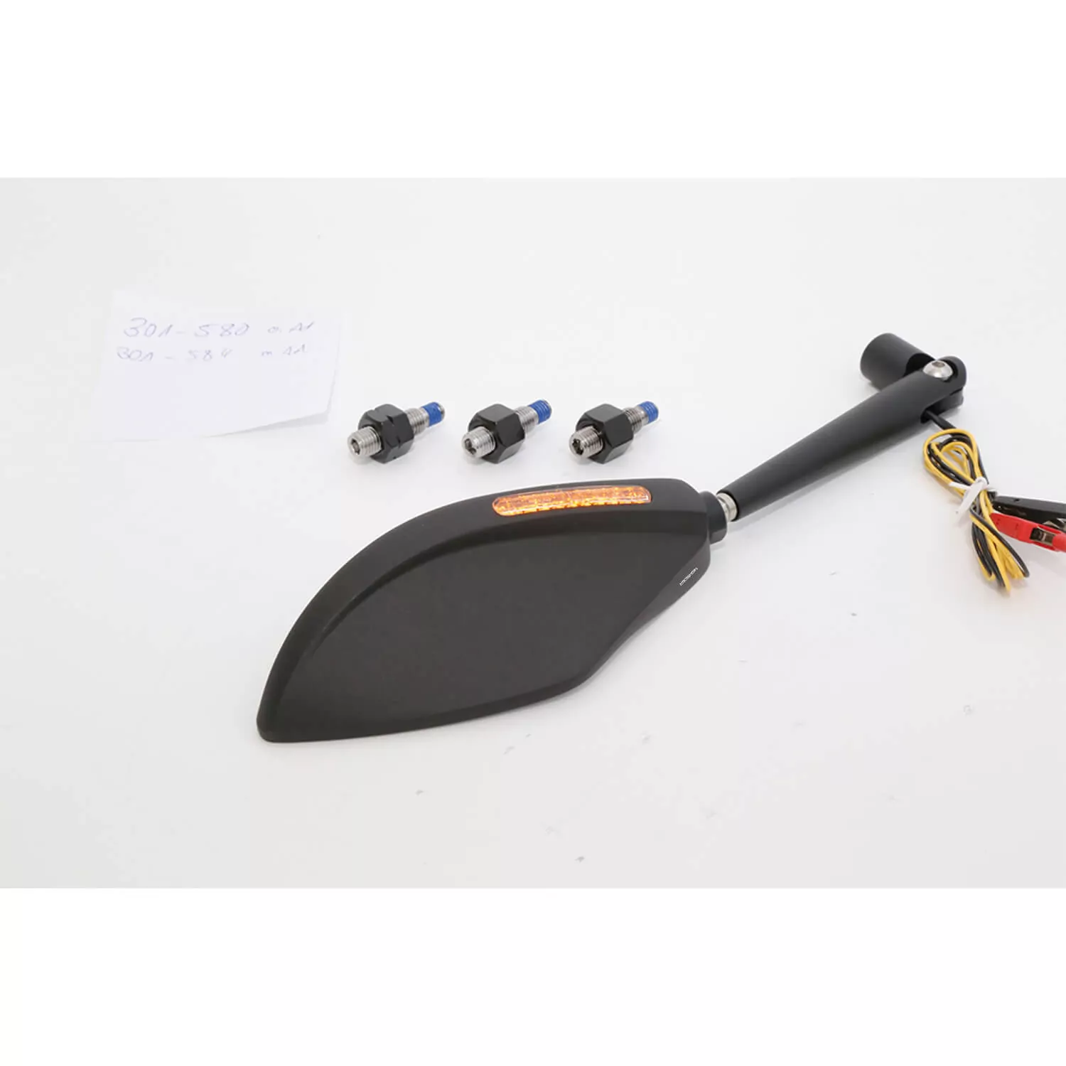 HIGHSIDER pro Verkleidungsspiegel Torezzo Schwarz Mit LED Blinker (Paar)