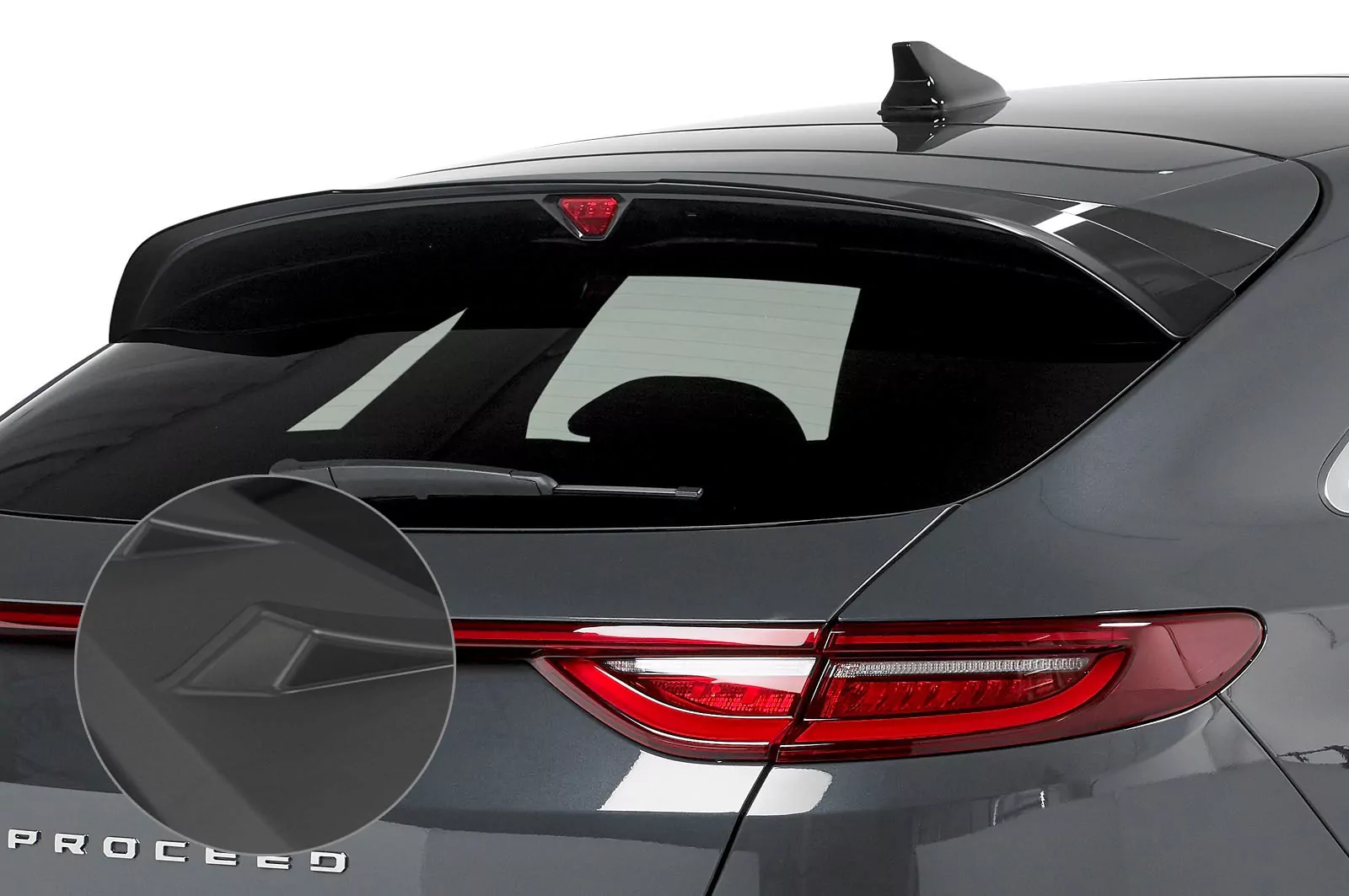 Heckflügel mit ABE für Kia Ceed SW /ProCeed (CD) Lackierfreundlich (schwarz matt)