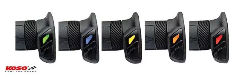 KOSO HG 13 Heizgriffe 7/8 Zoll + 1 Zoll L=120mm  - schwarz