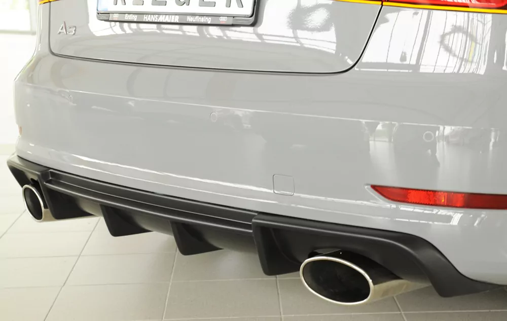 Rieger Heckeinsatz für Audi A3 (8V) - 5-tür. (Limousine 8VS) 07.12-08.16 (bis Facelift) carbon optik