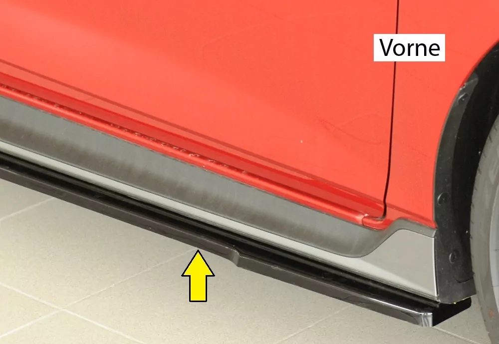 Rieger Seitenschweller rechts ansatz glanz schwarz für Hyundai i20 N-Performance  (BC3) 5-tür. (Schrägheck) 04.21-