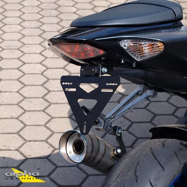 alpha Technik Kennzeichenhalter für Suzuki GSXR1000; Typ WVCL; Modelljahr 2007-