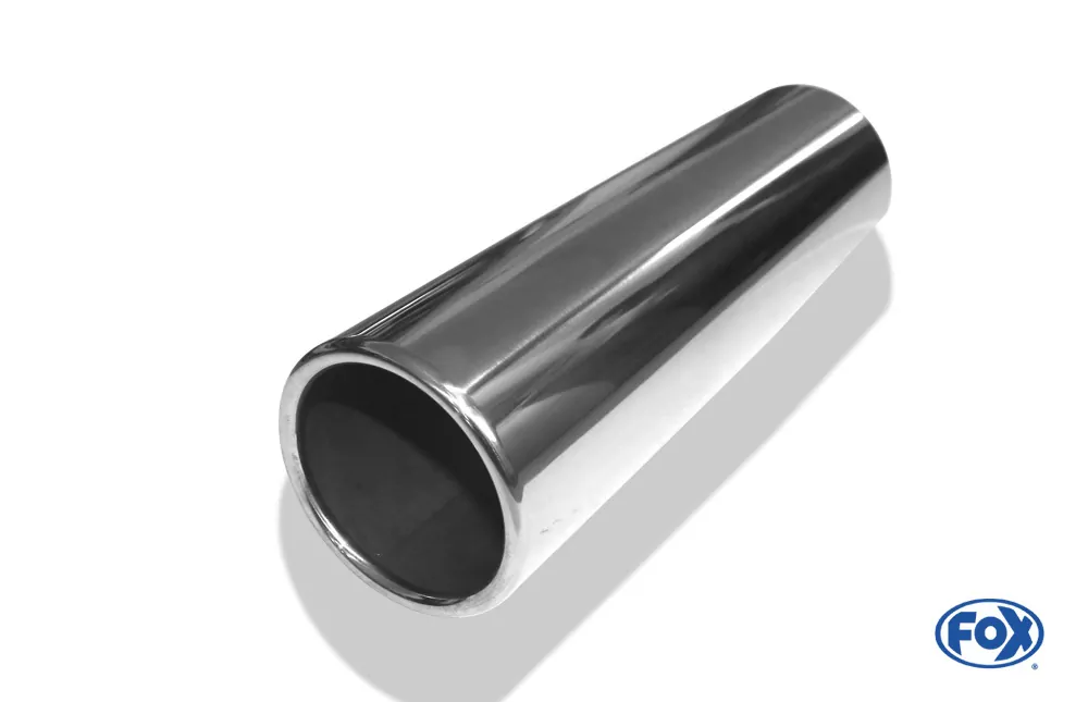 Anschweißendrohr Typ 12  Ø 90 mm / Länge: 300 mm - rund / eingerollt / gerade / ohne Absorber