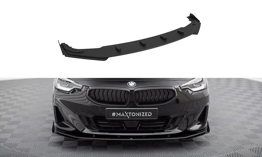 Street Pro Front Ansatz Für +Flaps Für + Flaps BMW 2 Coupe G42 Schwarz Hochglanz