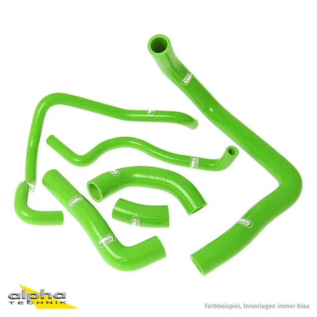 SAMCO SPORT Siliconschlauch Kit grün für Kawasaki ZX10R Modelljahr 2008-2010