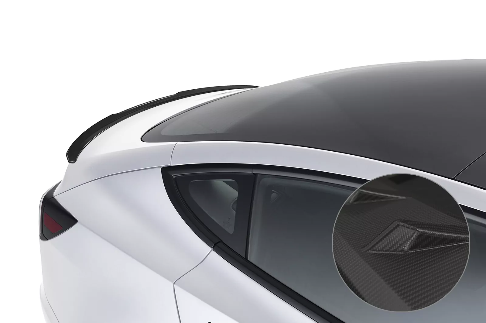 Heckflügel mit ABE für Tesla Model 3 HF792-M Carbon Look (matt)