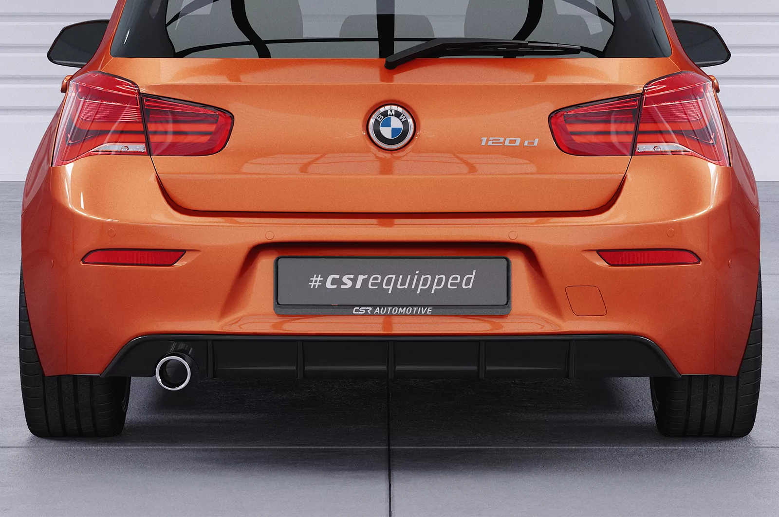 Heckansatz für BMW 1er F20 / F21 LCI HA258 Strukturiert (schwarz matt)