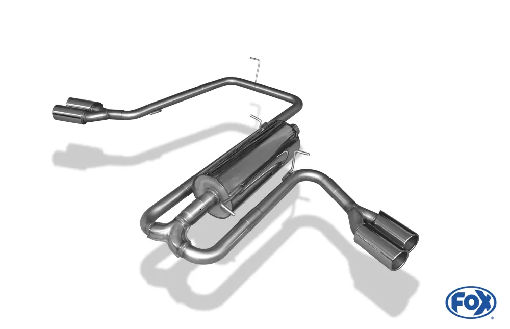 VW Amarok 4x4 - ohne Trittbrett  Endschalldämpfer Ausgang seitlich rechts und links am Fahrzeug - 2x90 Typ 12 rechts/links