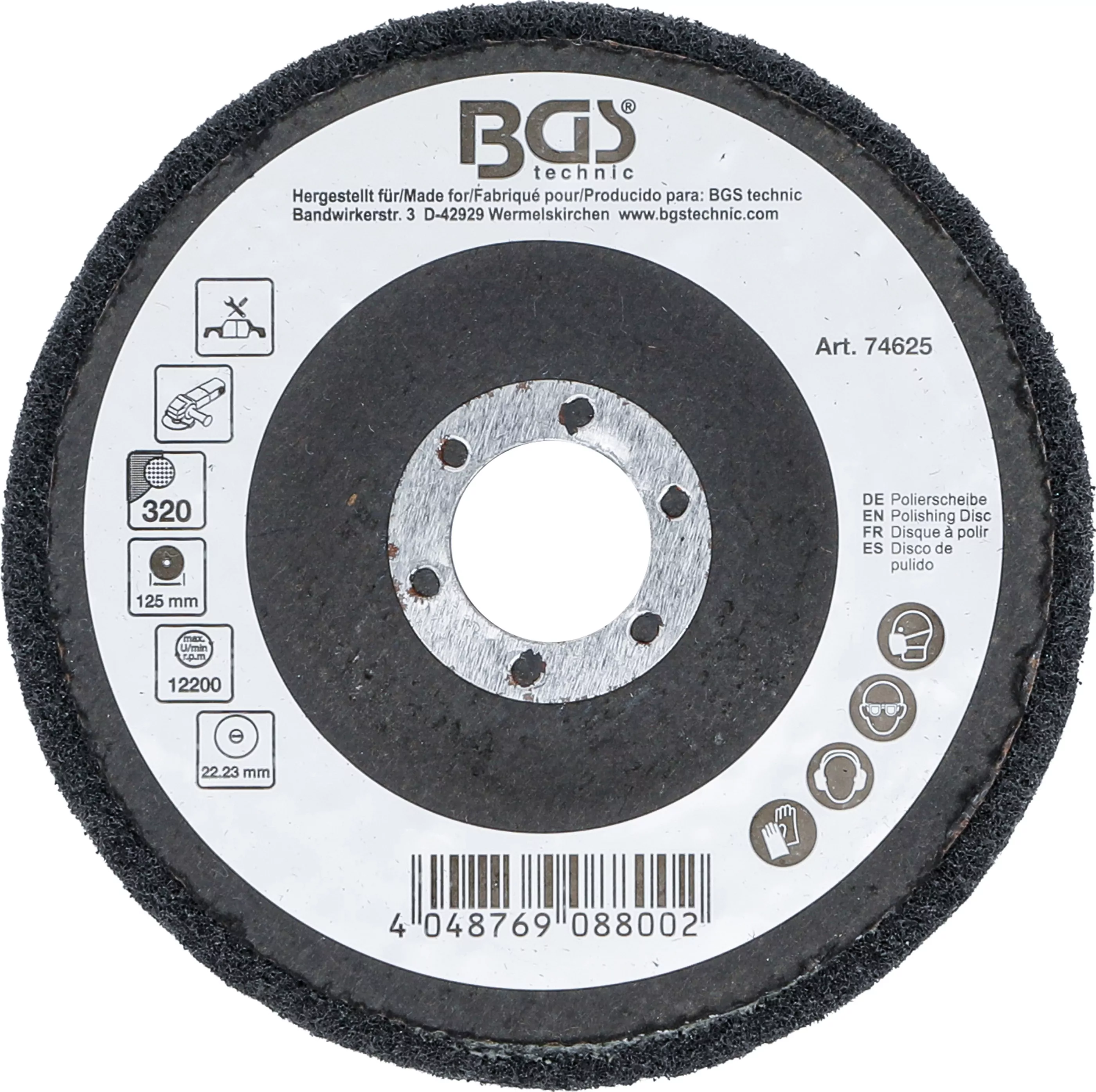 Polierscheibe | Siliziumkarbid | Ø 125 mm | Körnung 320