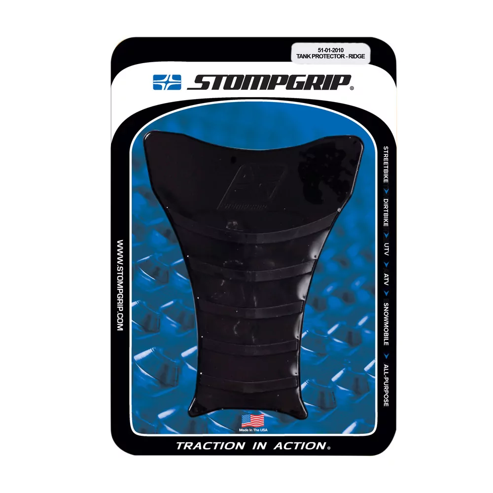 Stompgrip Traction Pad Smoothridge Universal Tankpad Standard Ridge (1 Stück) ca. 189 mm x 145 mm Schwarz