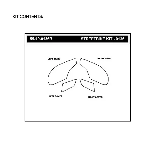 Stompgrip Traction Pad Volcano für Suzuki SV650 / X / S 16-22 Schwarz