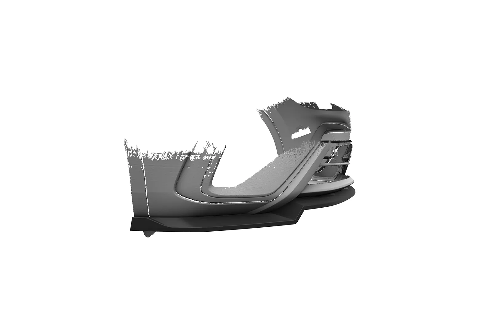 Cup-Spoilerlippe mit ABE für VW Tiguan 2 (Typ AD) Allspace CSL793 Schwarz Strukturiert