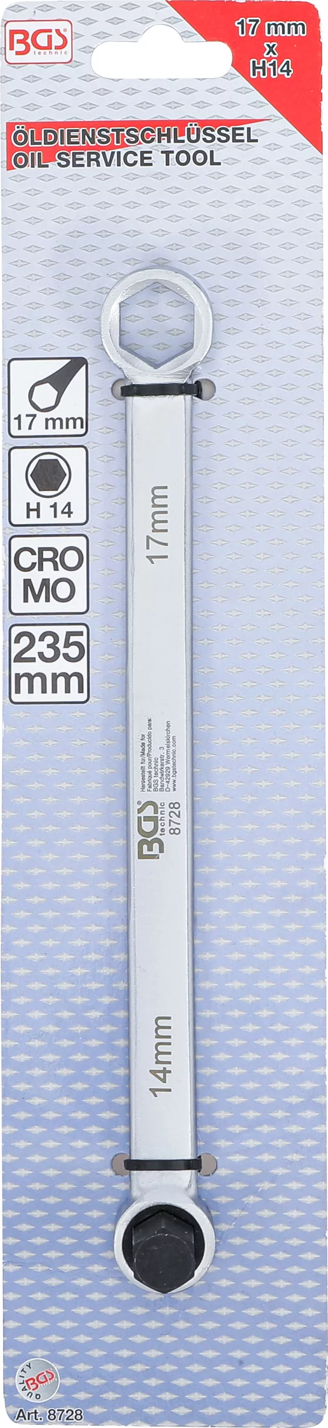 Öldienstschlüssel | SW 17 mm x H14