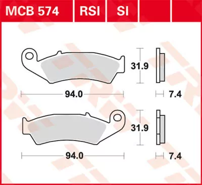 Scheibenbremsbeläge Mcb574rsi