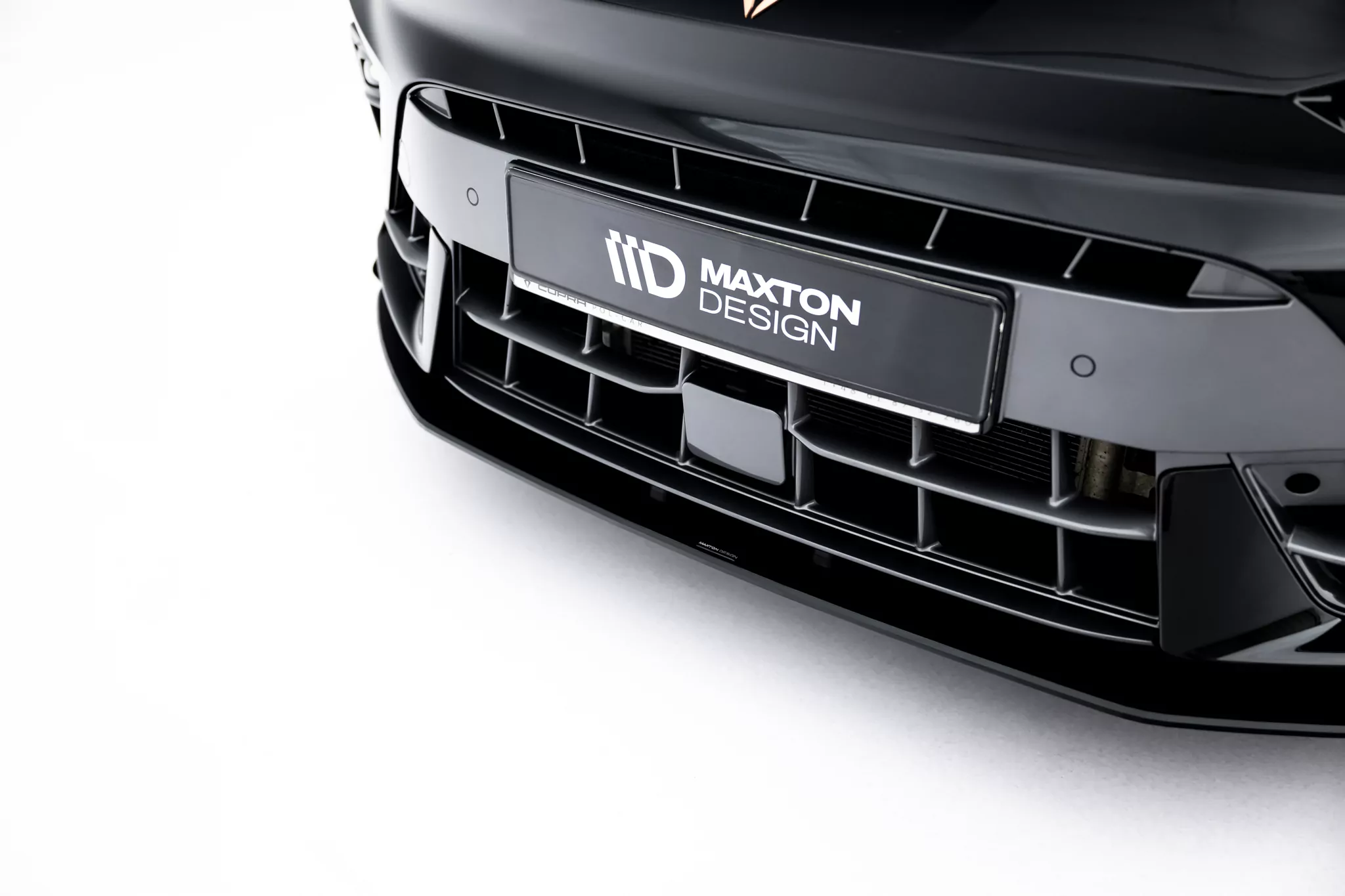 Street Pro Front Ansatz + Flaps Für Cupra Leon ST / Hatchback Mk1 Facelift Schwarz Hochglanz