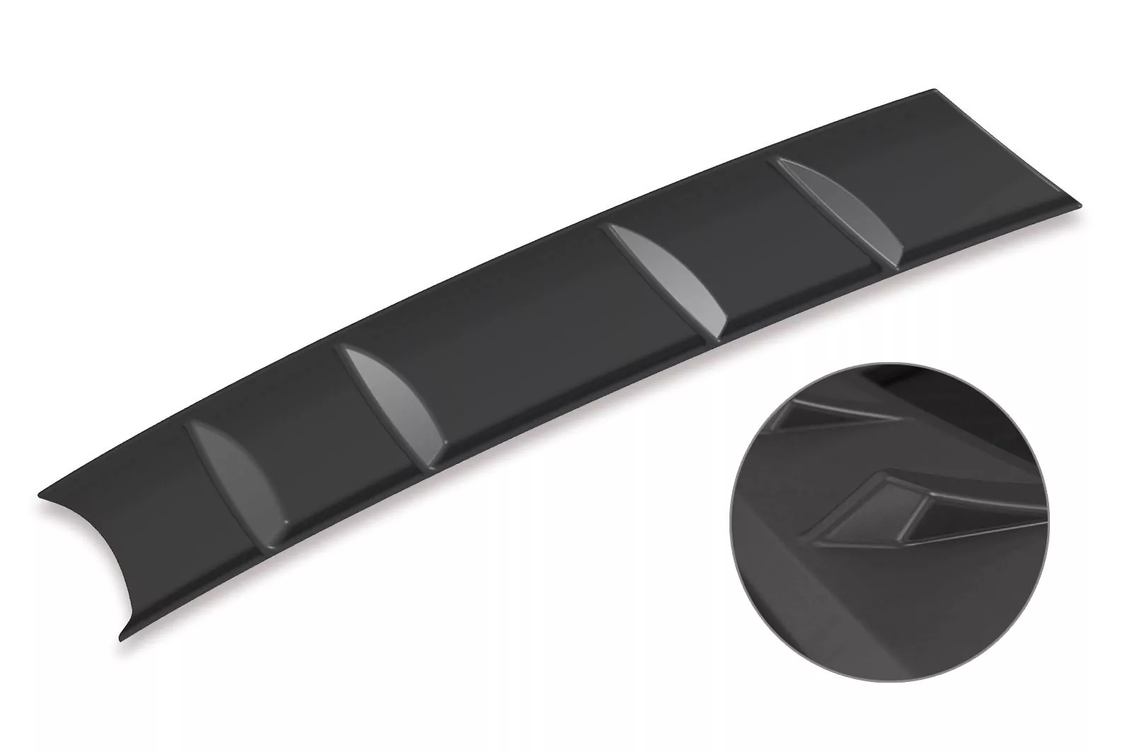 Heckansatz für VW Passat B7 Typ 3C Variant Lackierfreundlich (schwarz matt)