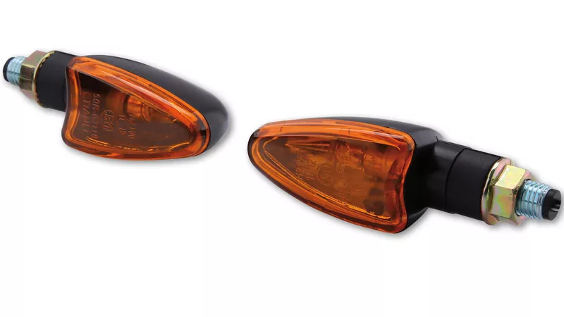 SHIN YO Arrow Mini Indicators Black/Orange E-Approved (Pair)